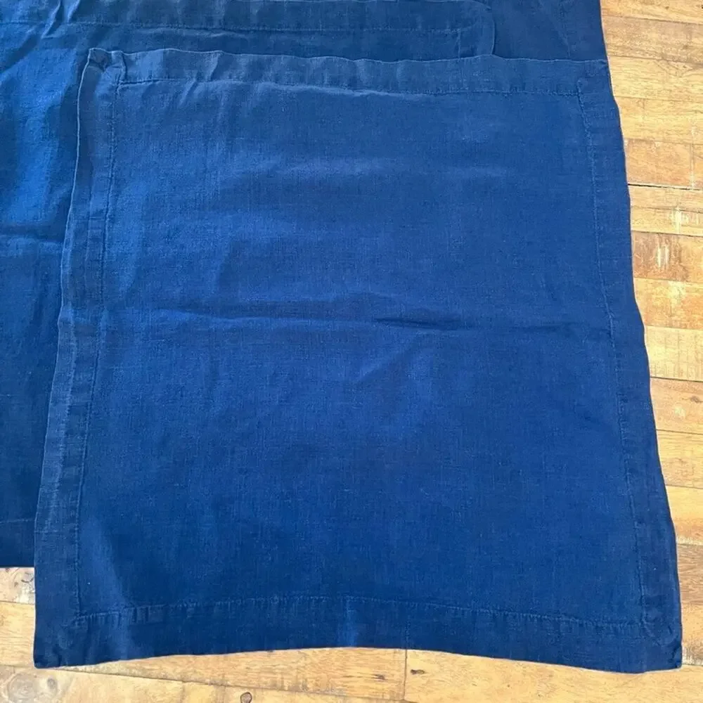 Napkin Set of 6 22in x 22in Navy Blue 100% Linen